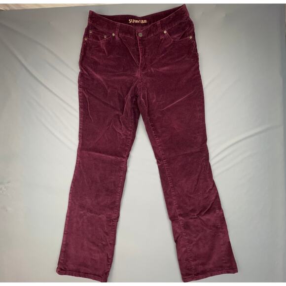 St. John’s Bay Corduroy Bootcut Pants Plum Purple Women 8 Y2K Vibe - Picture 1 of 7